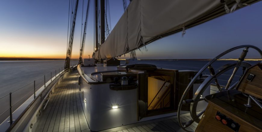 COLUMBIA | 2014 141′ Steel Sail Yacht from Central American shipyard Eastern Shipbuilding