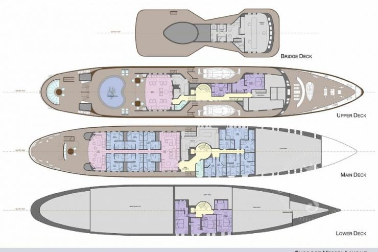 Lady Sarya | 1972 76m (250ft) Classic Steel Motor Yacht from Italian shipyard Nuovi Cantieri Apuania