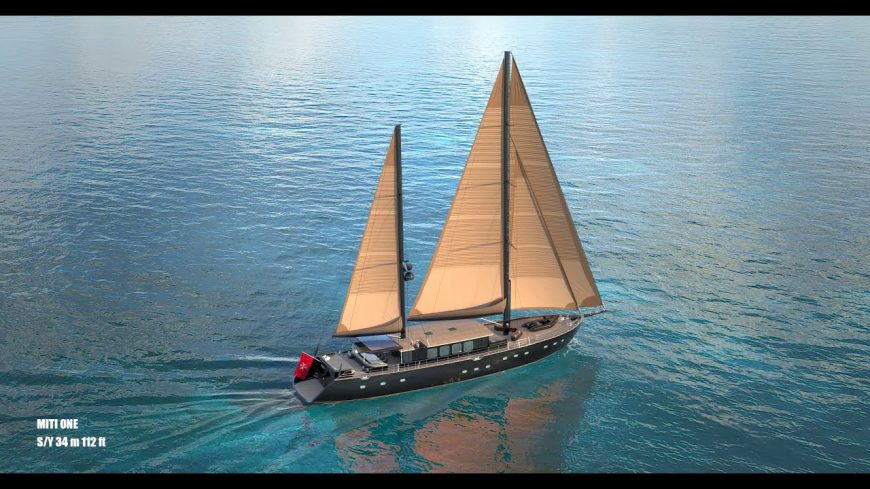 MiTi One | 2021 111′ 7″ (34m) Steel Cruising Sail Yacht from Turkish shipyard Bodrum Oguz Marin