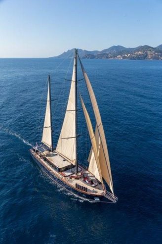 MiTi One | 2021 111′ 7″ (34m) Steel Cruising Sail Yacht from Turkish shipyard Bodrum Oguz Marin