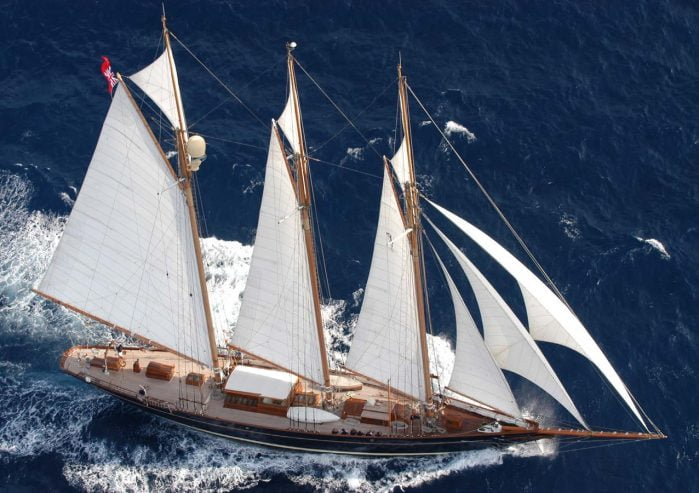 SHENANDOAH OF SARK | 1902 54.35m (178.27ft) Classic Steel Schooner Motor Sailing Yacht built by American shipyard TOWNSEND & DOWNEY