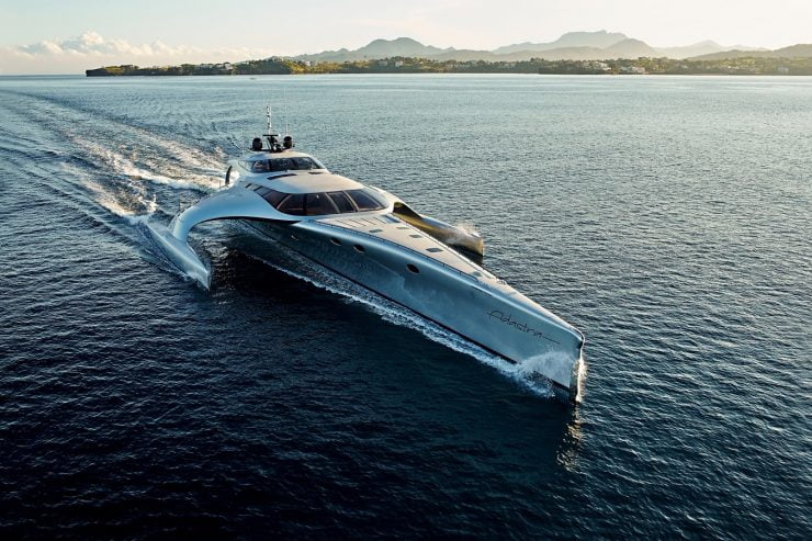 ADASTRA | 2012 42.6m (139′10″) McCONAGHY Trimaran Carbon Motor Yacht