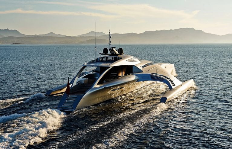 ADASTRA | 2012 42.6m (139′10″) McCONAGHY Trimaran Carbon Motor Yacht