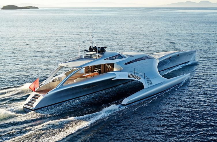 ADASTRA | 2012 42.6m (139′10″) McCONAGHY Trimaran Carbon Motor Yacht