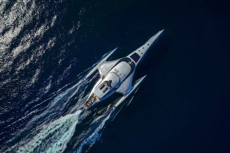 ADASTRA | 2012 42.6m (139′10″) McCONAGHY Trimaran Carbon Motor Yacht