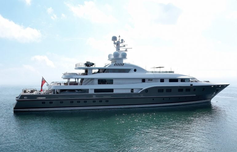 KOGO | 2006 235′3″ (72m) Luxury Explorer Steel Motor Yacht built by French shipyard Alstom Marine