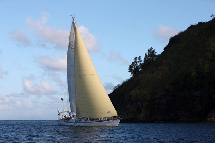 NASHACHATA II | 1995 67′ (20m) Steel Cruising Sail Yacht from British shipyard DEVONPORT YACHTS