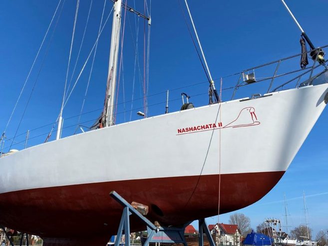 NASHACHATA II | 1995 67′ (20m) Steel Cruising Sail Yacht from British shipyard DEVONPORT YACHTS