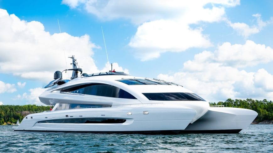 ROYAL FALCON ONE | 135′ (41m) All-Aluminium Catamaran built by shipyard Royal Falcon Fleet