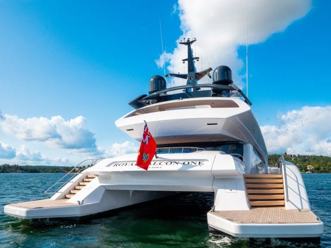 ROYAL FALCON ONE | 135′ (41m) All-Aluminium Catamaran built by shipyard Royal Falcon Fleet