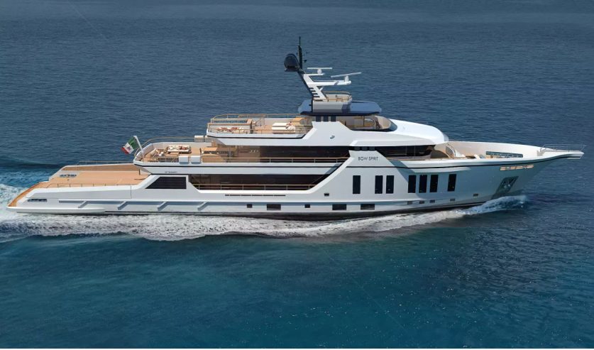 BOW SPRIT | 2024 177′ 8″ (54m) Luxury Explorer Motor Yacht built by Vittoria Yachts