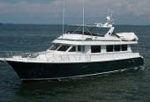 Boogie Babe III | 1999 74′ 4″ (22.66m) Classic Flybridge Sport Motor Yacht from American shipyard HATTERAS