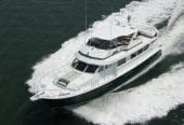 Boogie Babe III | 1999 74′ 4″ (22.66m) Classic Flybridge Sport Motor Yacht from American shipyard HATTERAS