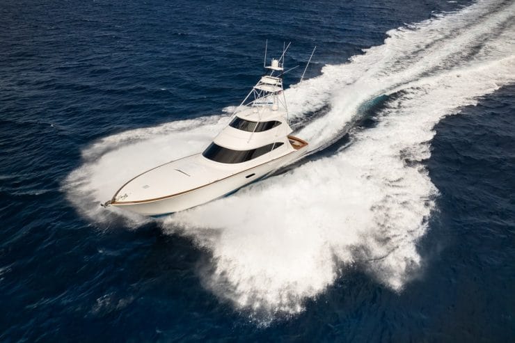 POMPINA | 2019 80′ 6″ (24.54m) Flybridge Sportfisher Fast Motor Yacht from American shipyard VIKING