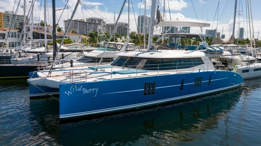 WILDBERRY | 2015 22.4m (73′ 5″) Sunreef 74 Custom Sailing Catamaran