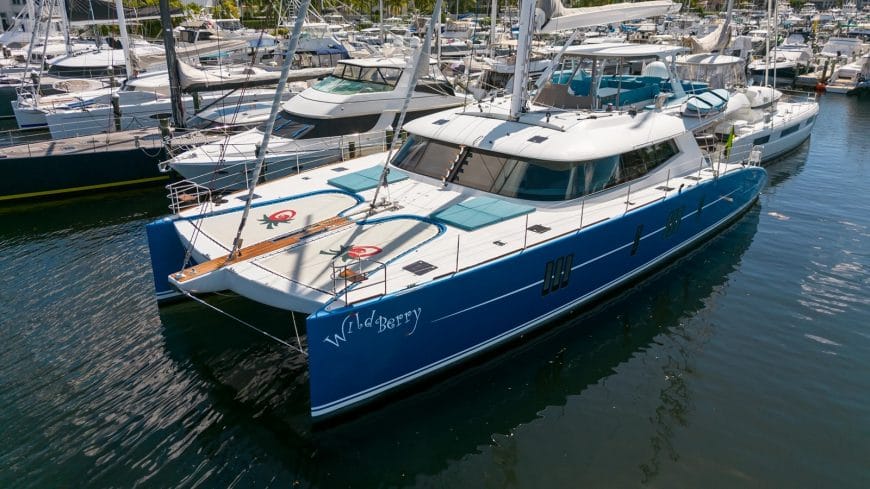 WILDBERRY | 2015 22.4m (73′ 5″) Sunreef 74 Custom Sailing Catamaran