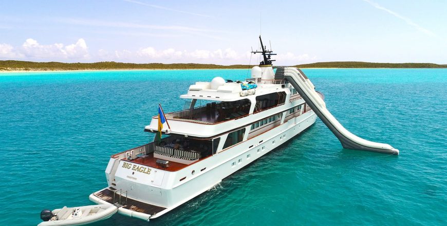 BIG EAGLE | 1980 172ft (52m) Classic Luxury Steel Motor Yacht built by Japanese shipyard Mie Zosen