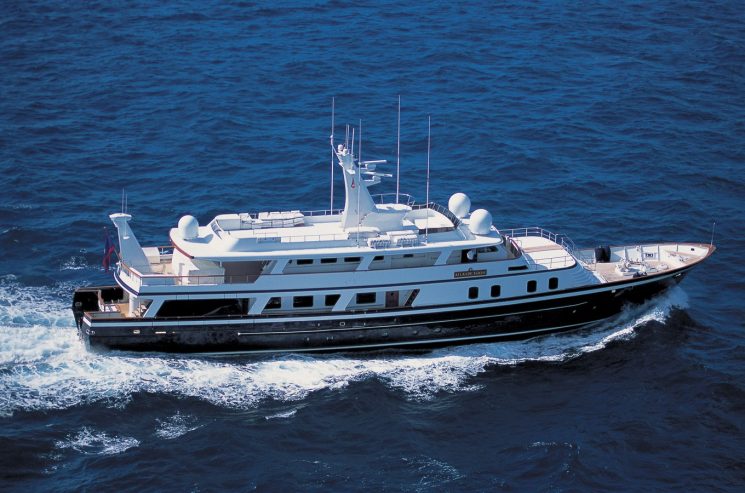 GOOSE | 1987 148ft (45m) Classic Luxury Steel Motor Yacht built by British yacht builder Toughs Shipyard