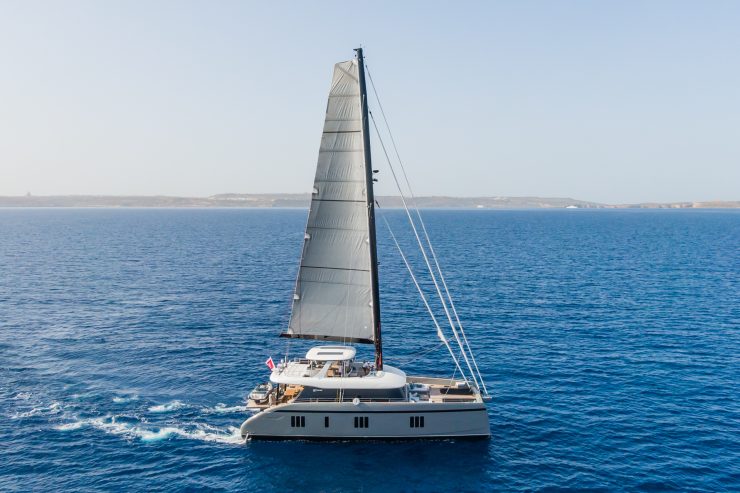 GREY B | 2022 24m (80ft) SUNREEF 80 Flybridge Luxury Catamaran Sail Yacht