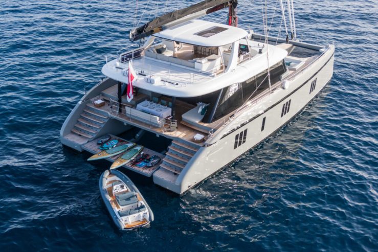 GREY B | 2022 24m (80ft) SUNREEF 80 Flybridge Luxury Catamaran Sail Yacht