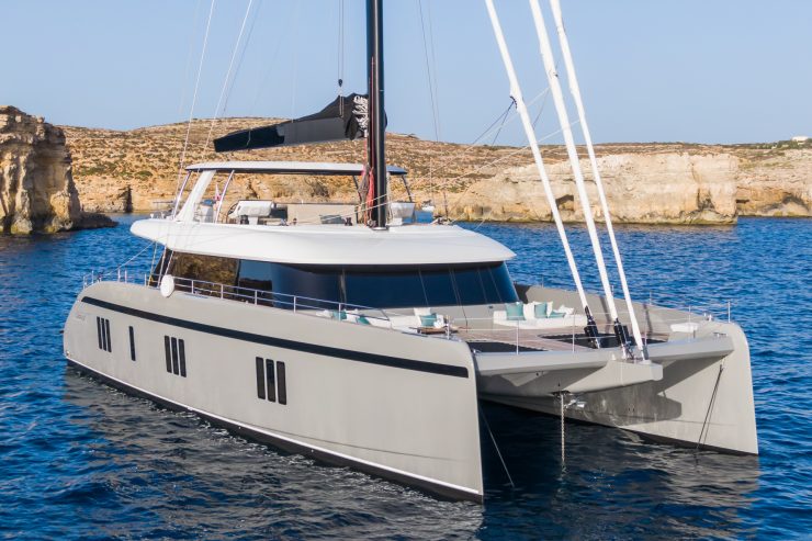 GREY B | 2022 24m (80ft) SUNREEF 80 Flybridge Luxury Catamaran Sail Yacht