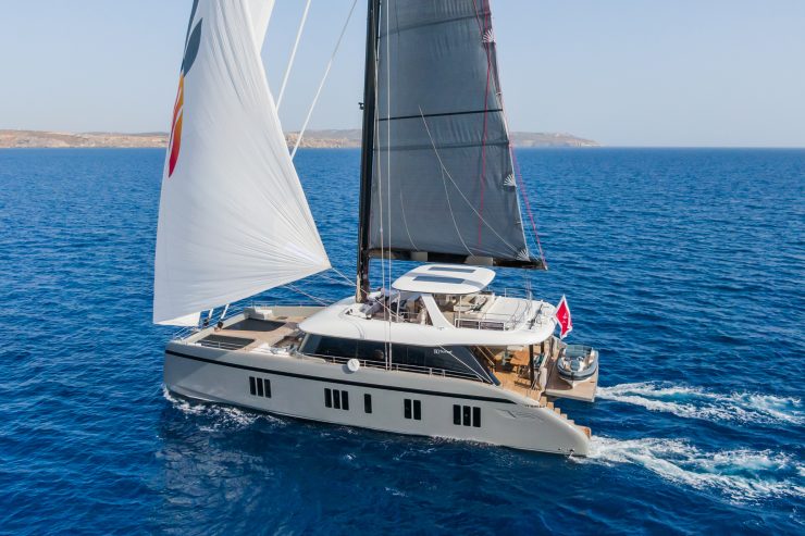 GREY B | 2022 24m (80ft) SUNREEF 80 Flybridge Luxury Catamaran Sail Yacht