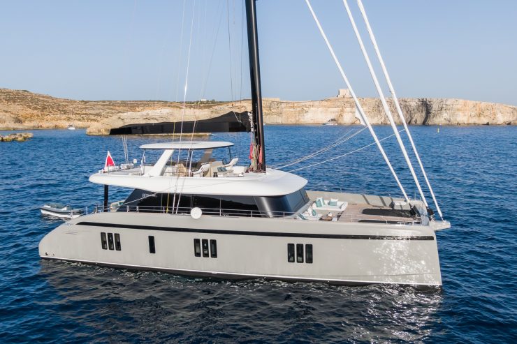 GREY B | 2022 24m (80ft) SUNREEF 80 Flybridge Luxury Catamaran Sail Yacht