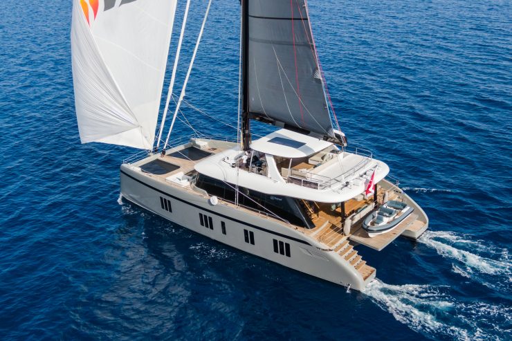 GREY B | 2022 24m (80ft) SUNREEF 80 Flybridge Luxury Catamaran Sail Yacht