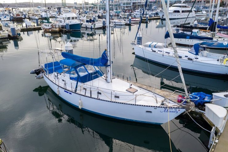 Merrily | 1980 40ft (12m) Custom Center Cockpit Sail Yacht built by the Frederick Amor shipyard