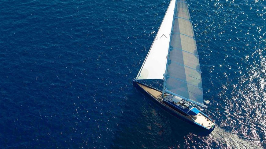 NATIVA | 2012 158ft (48m) All-aluminium fly bridge sailing sloop built by Italian shipyard Arzana Navi