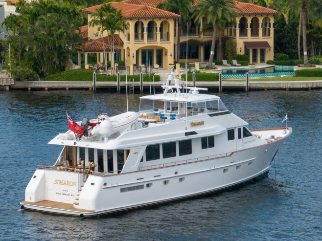 SIMARON | 1999 85ft (26m) Luxury Aluminium Motor Yacht built US shipyard Burger Boat