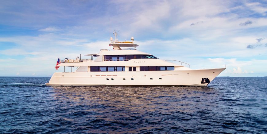 ALL INN | 2008 39.62m (130ft) Luxury Flybridge Motor Yacht from American shipyard Westport