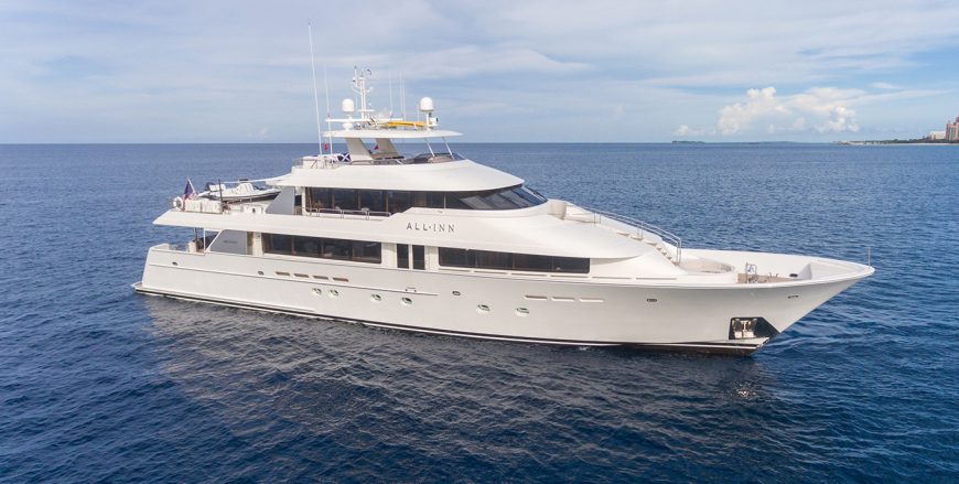 ALL INN | 2008 39.62m (130ft) Luxury Flybridge Motor Yacht from American shipyard Westport