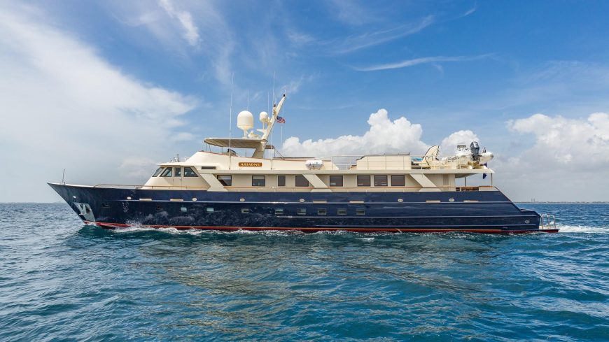 ARIADNE | 1979 37.8m (124′) Classic Luxury Aluminium Motor Yacht from American shipyard BREAUX BAYCRAFT