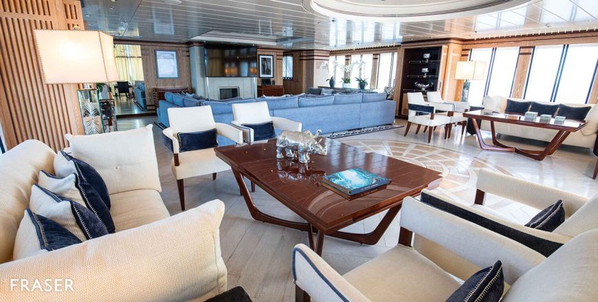 FORCE BLUE | 2002 70m (229′8″) Luxury Steel Motor Yacht from Danish shipyard Royal Denship