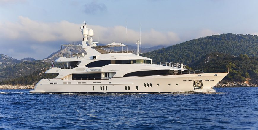 HARMONY III | 2009 43.6m (143′1″) Luxury Tri-Deck Motor Yacht from Italian shipyard Benetti