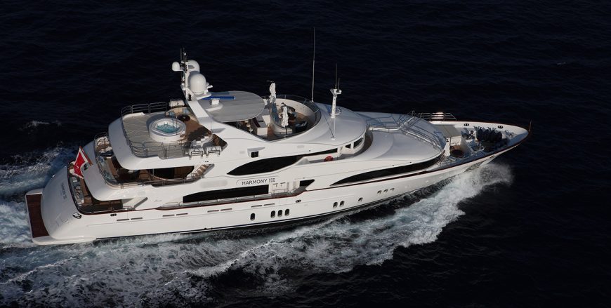 HARMONY III | 2009 43.6m (143′1″) Luxury Tri-Deck Motor Yacht from Italian shipyard Benetti