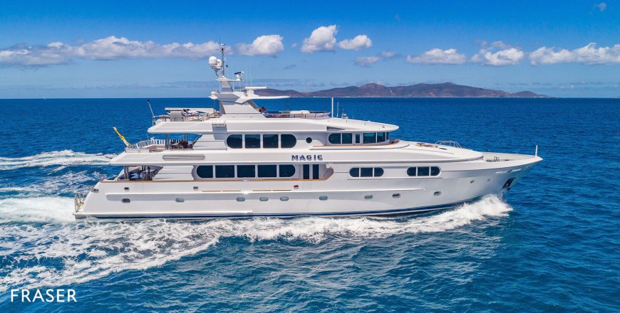 MAGIC | 2005 39.62m (130′) Luxury Tri-Deck Motor Yacht from American shipyard Northern Marine