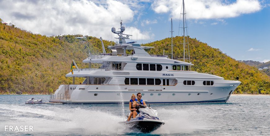 MAGIC | 2005 39.62m (130′) Luxury Tri-Deck Motor Yacht from American shipyard Northern Marine