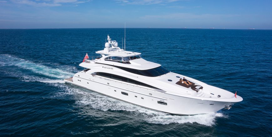 PARADISE | 2014 35.36m (116′) Luxury Flybridge Performance Motor Yacht from Taiwanese shipyard HORIZON