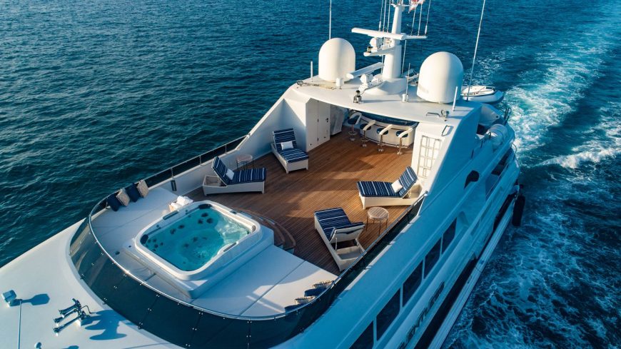 RELENTLESS | 2001 43.28m (142′) Luxury Tr-Deck Motor Yacht from American shipyard TRINITY YACHTS