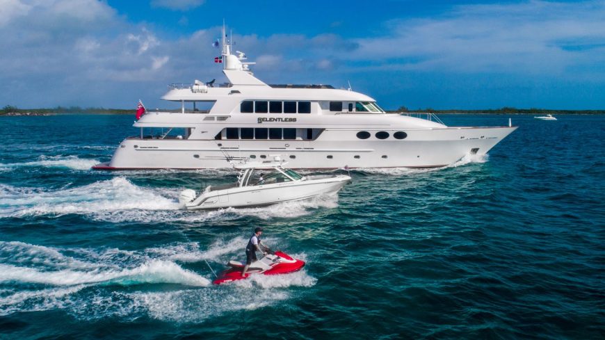 RELENTLESS | 2001 43.28m (142′) Luxury Tr-Deck Motor Yacht from American shipyard TRINITY YACHTS