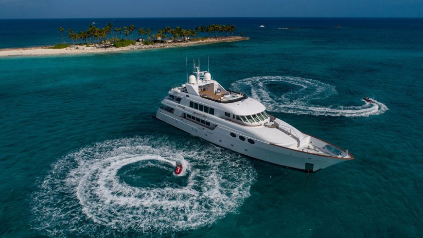 RELENTLESS | 2001 43.28m (142′) Luxury Tr-Deck Motor Yacht from American shipyard TRINITY YACHTS