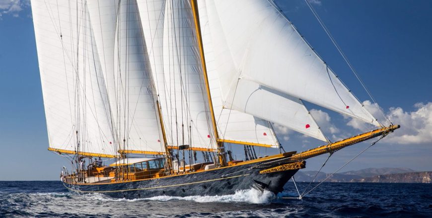 SHENANDOAH OF SARK | 1902 54.35m (178ft 4in) Classic Schooner Steel Sail Yacht from American shipyard Townsend-Downey