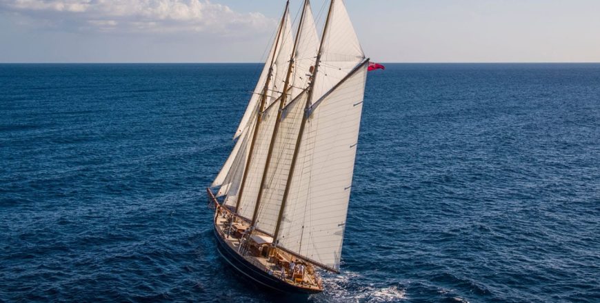 SHENANDOAH OF SARK | 1902 54.35m (178ft 4in) Classic Schooner Steel Sail Yacht from American shipyard Townsend-Downey