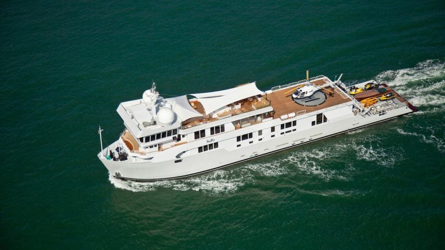 SURI | 1978 63.4m (208′) Luxury Tri-Deck Explorer Motor Yacht from American shipyard Halter Marine