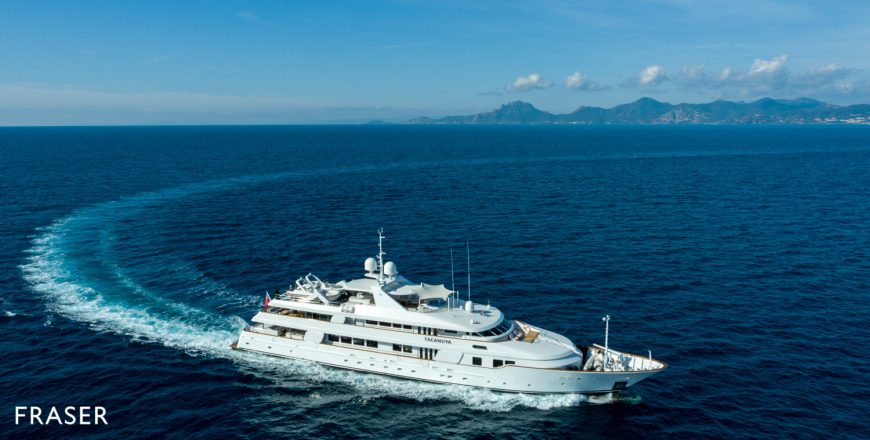 TACANUYA | 1992 56.1m (184′1″) Luxury Tri-Deck Aluminium Motor Yacht from American shipyard SWIFTSHIPS