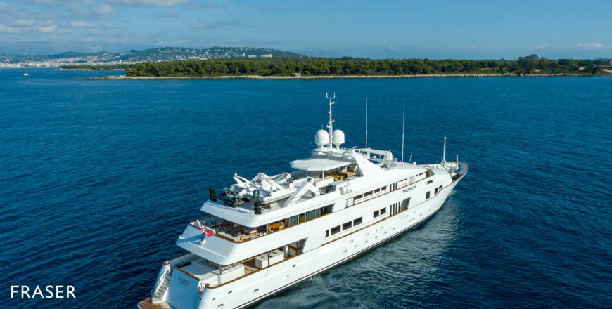 TACANUYA | 1992 56.1m (184′1″) Luxury Tri-Deck Aluminium Motor Yacht from American shipyard SWIFTSHIPS