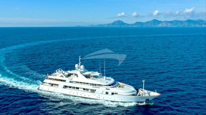 TACANUYA | 1992 56.1m (184′1″) Luxury Tri-Deck Aluminium Motor Yacht from American shipyard SWIFTSHIPS