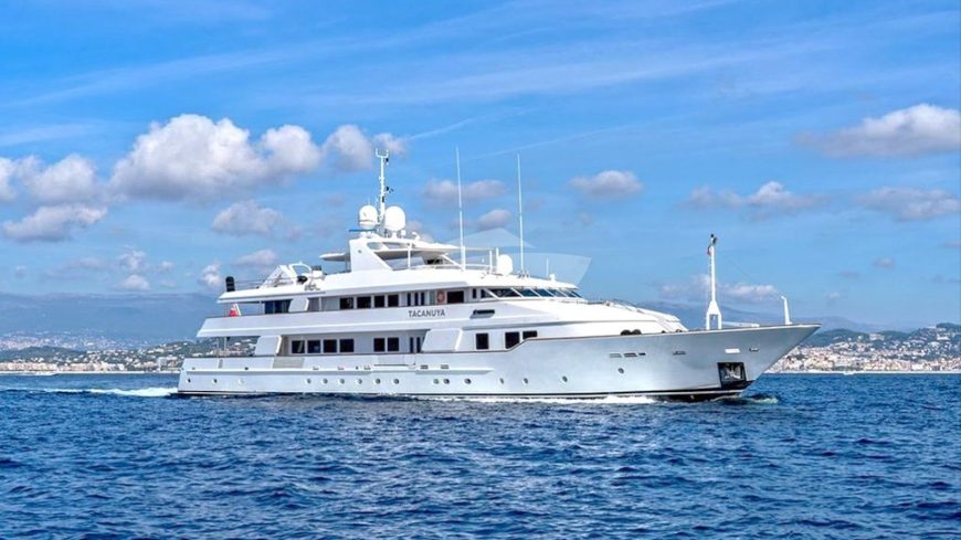 TACANUYA | 1992 56.1m (184′1″) Luxury Tri-Deck Aluminium Motor Yacht from American shipyard SWIFTSHIPS